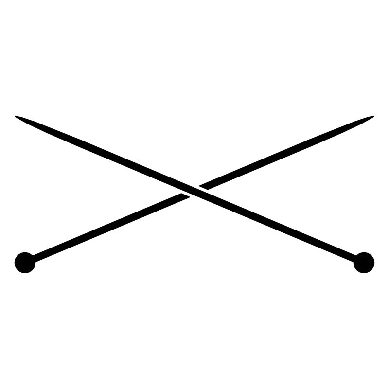Knitting needles sewing needles design