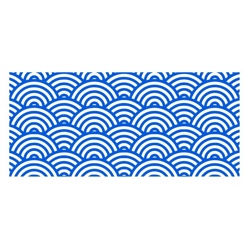 Blue Sushi Waves Pattern