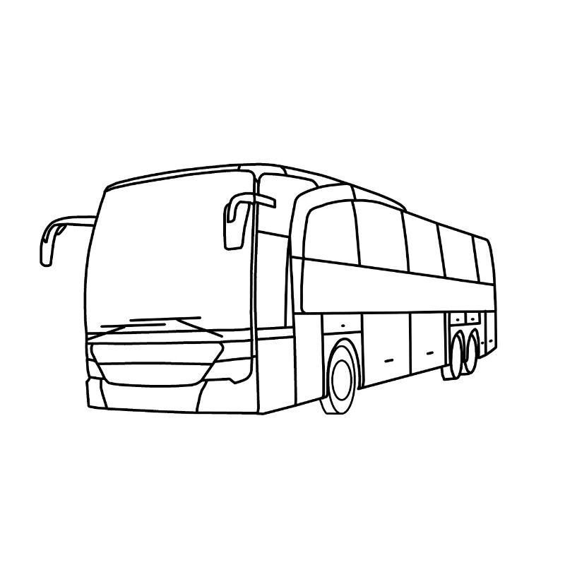 Deutscher Reisebus - Reisebusfahrer - Busfahrer