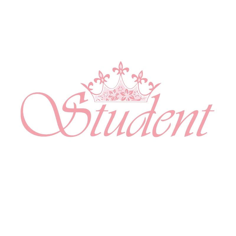 Student crown - WHITE-ROSE