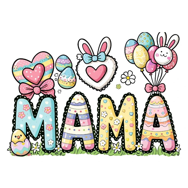 Pastel Easter Mom Design