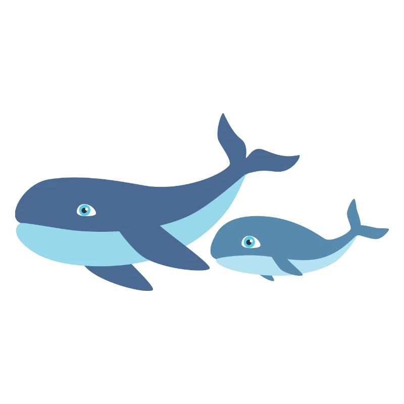 Mutter Wal mit Kind Wal