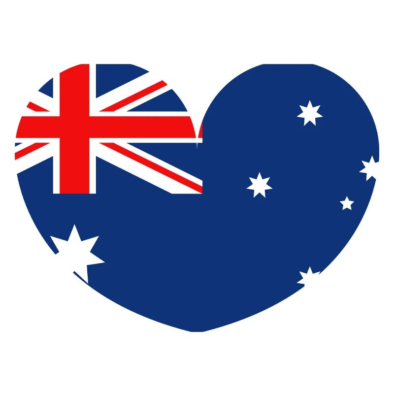 Australian flag with heart