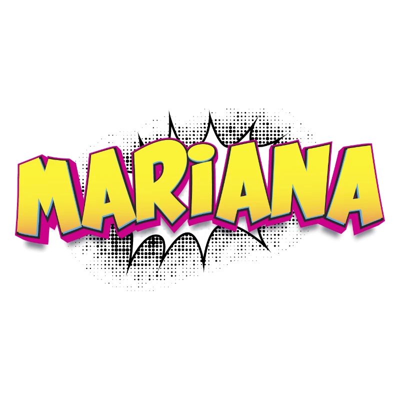 Mariana Custom Name Comic Book Style Pop Art,