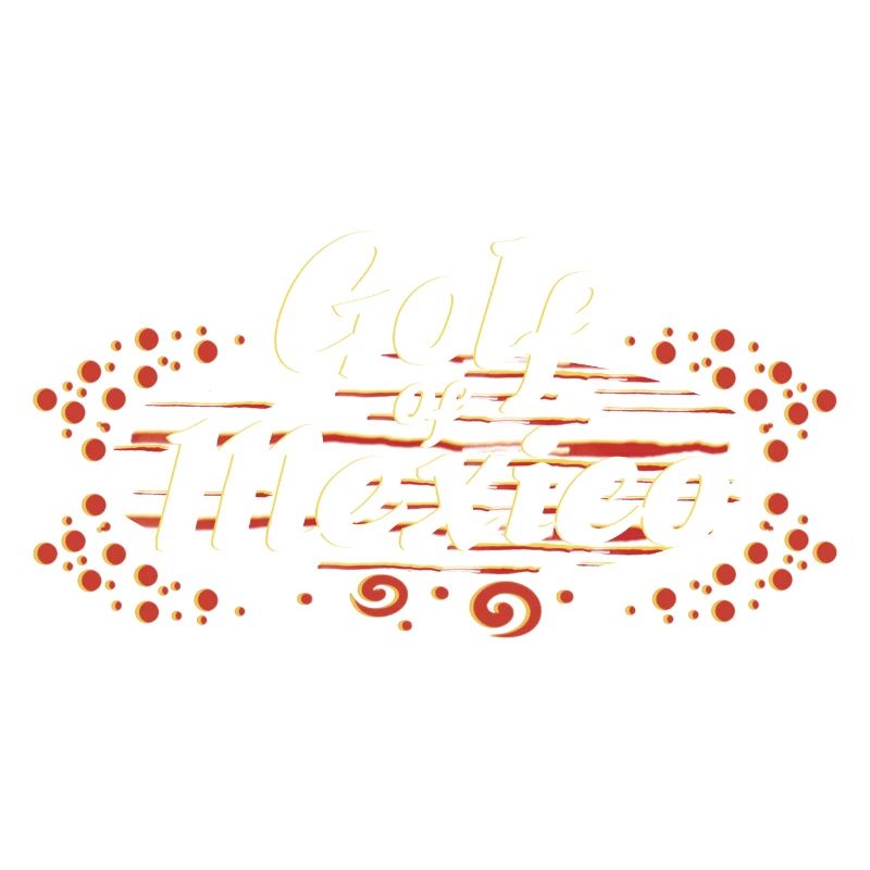 Golf Von Mexiko Typografie