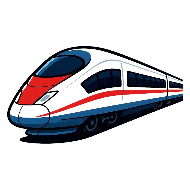 Neon lines high-speed train