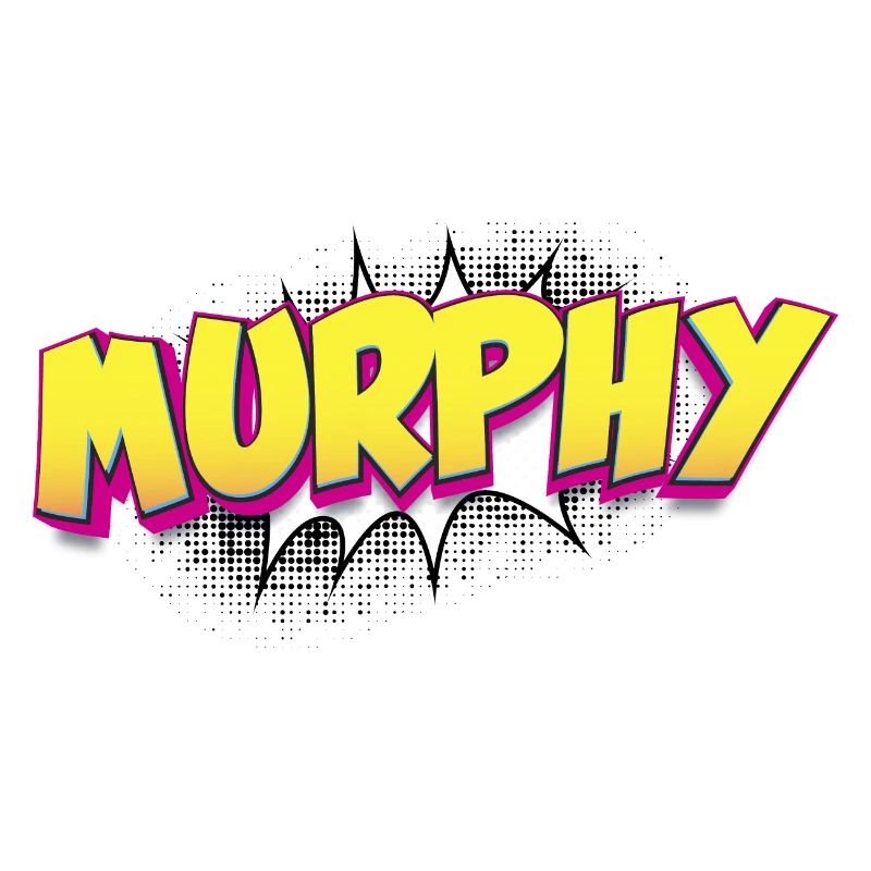 Murphy Benutzerdefinierter Name Comic-Buch-Stil Pop-Art,