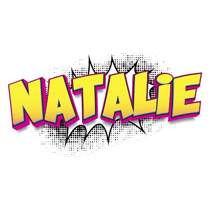 Natalie Benutzerdefinierter Name Comic-Buch-Stil Pop-Art,