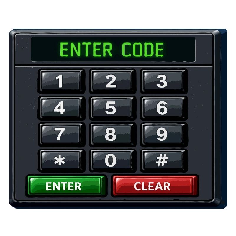 Geben Sie Code Keypad Neon ein