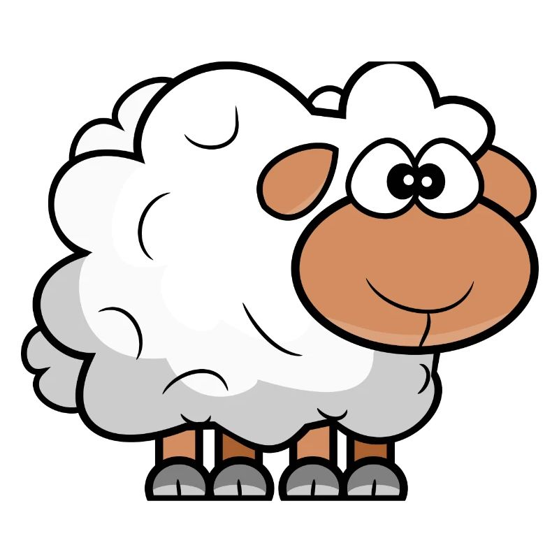 Moutons comiques de dessin animé