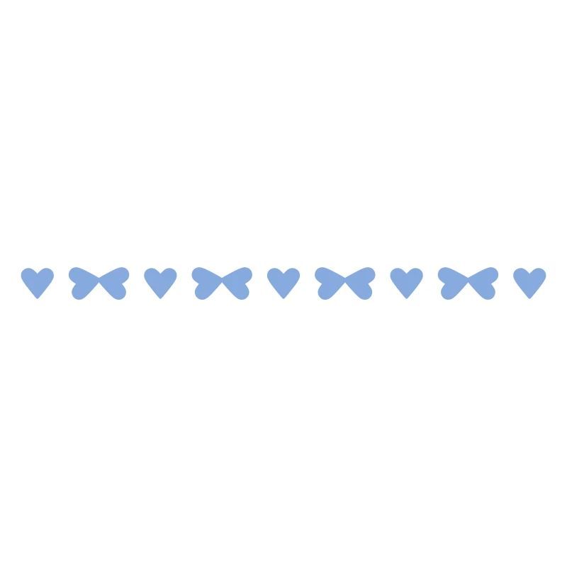 Very small hearts and bows
