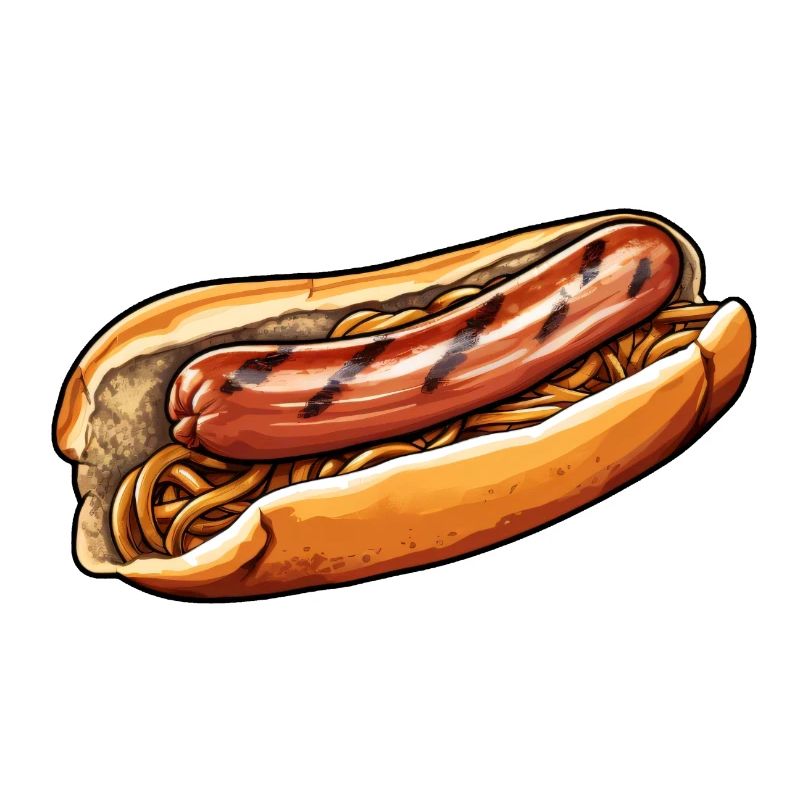 Bratwurst im Brötchen