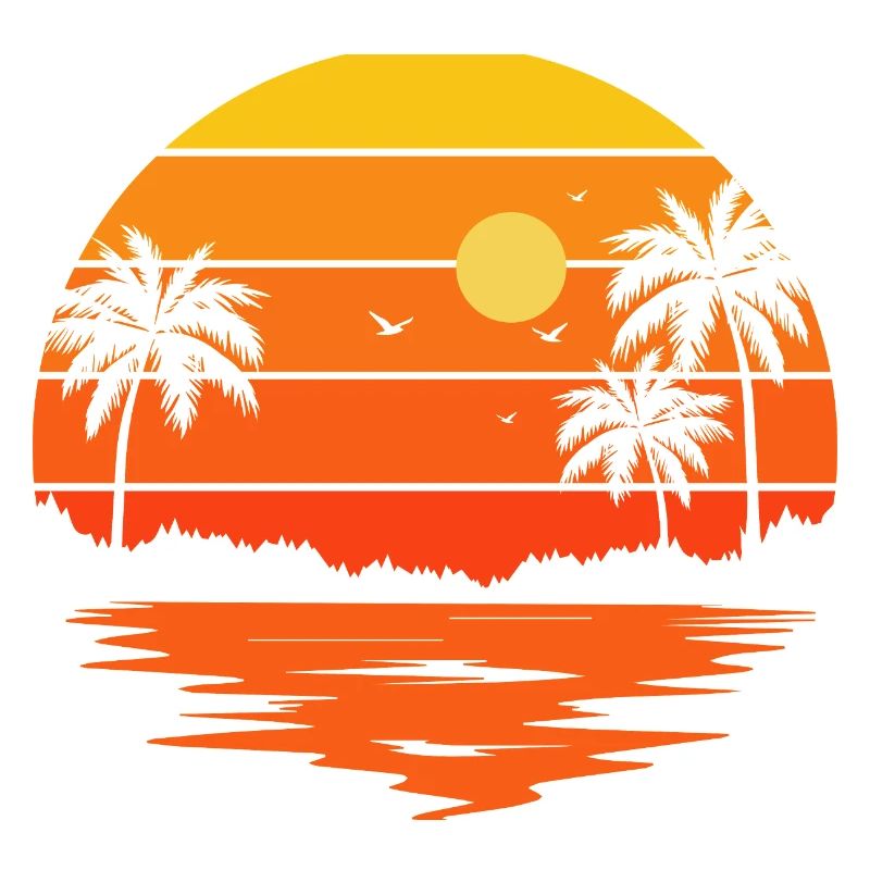 Tropical sunset on beach