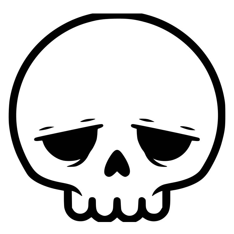 Crâne triste | Emo & Goth Design