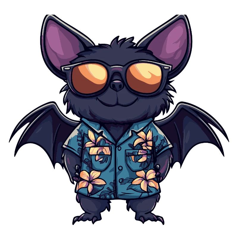 Fledermaus Comic Urlaub