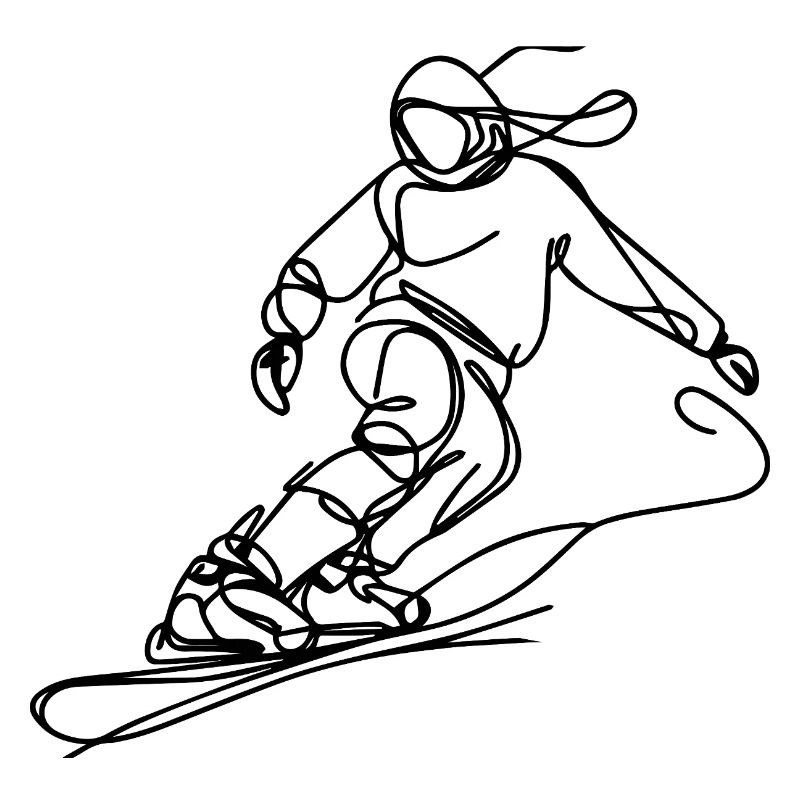 Snowboarder Drawing