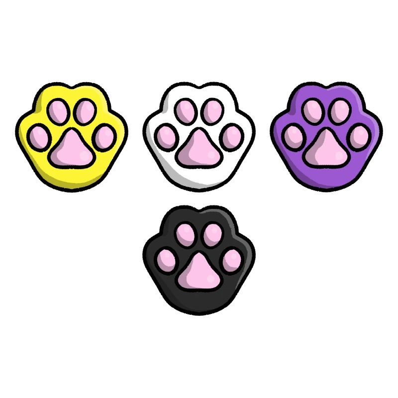 Mignon Chat Patte Drapeau Nonbinaire Drapeau LGBTQ