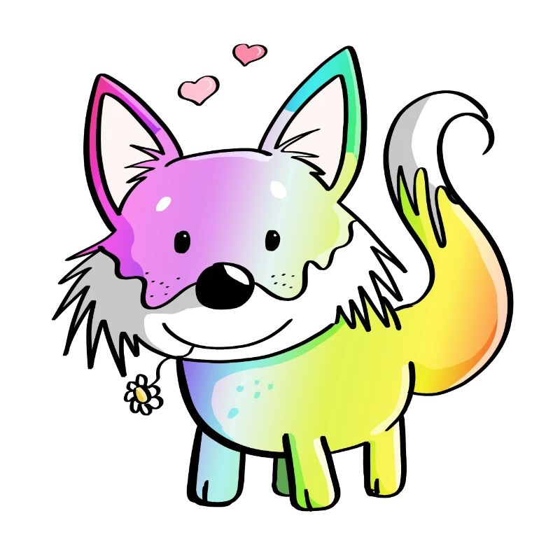 Fuchs Regenbogen - Füchse - Rotfuchs - Raubtier