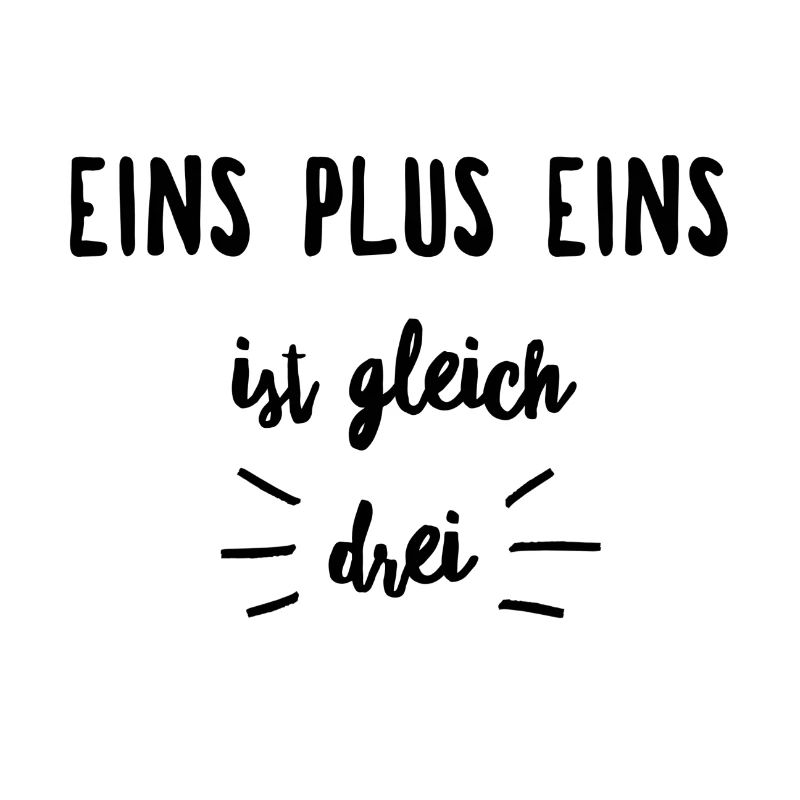 1 + 1 = 3 Geschenkidee Geburt Mathe Fail