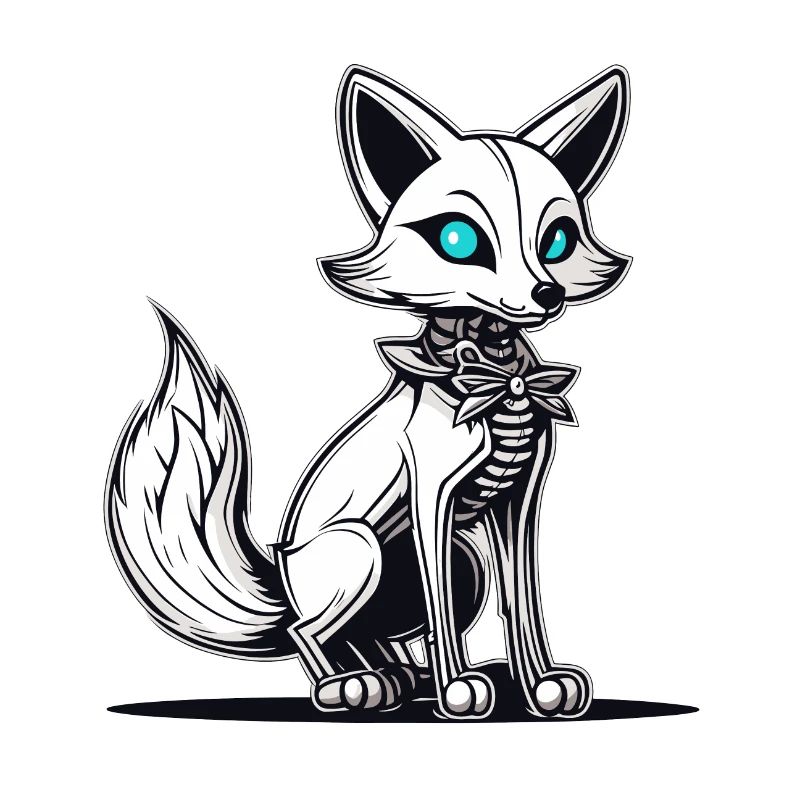 Fox Skeleton Illustration
