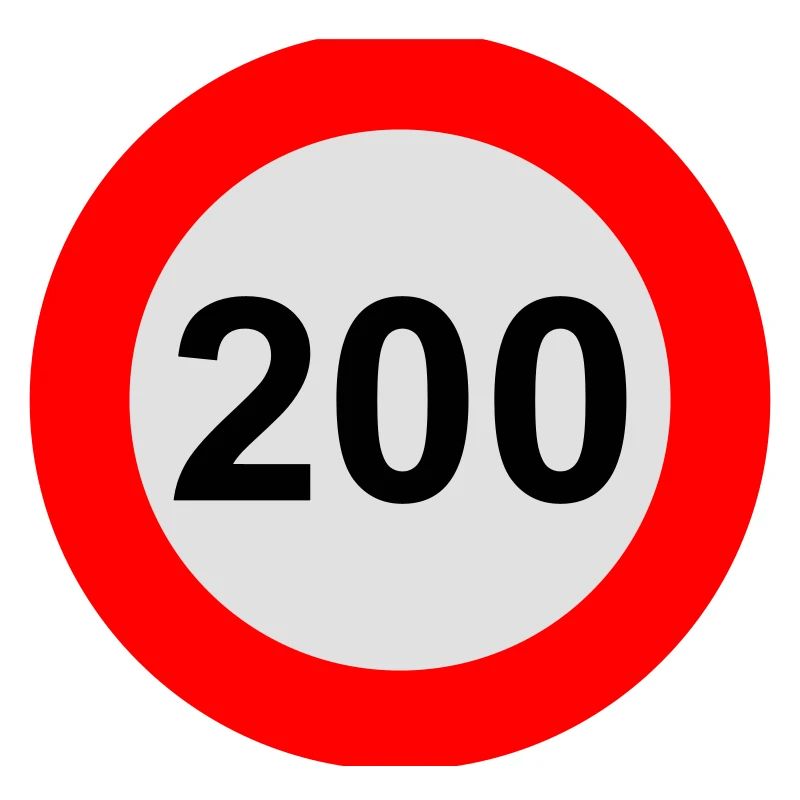 Speed limit 200 km/h