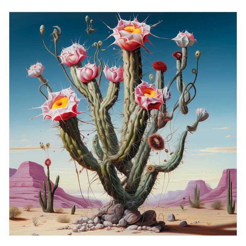 Jonc de fleur de cactus du désert