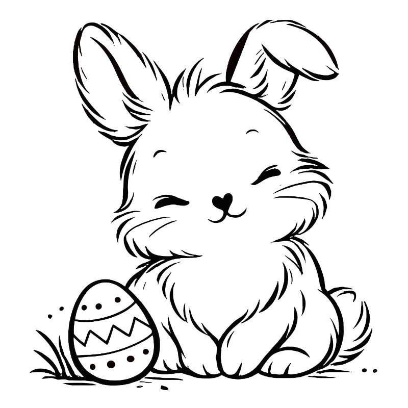 Easter bunny with Easter egg