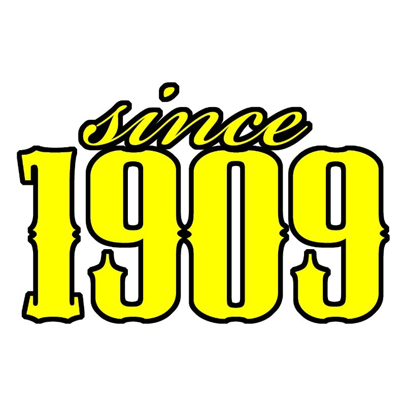 since 1909 (yellow)