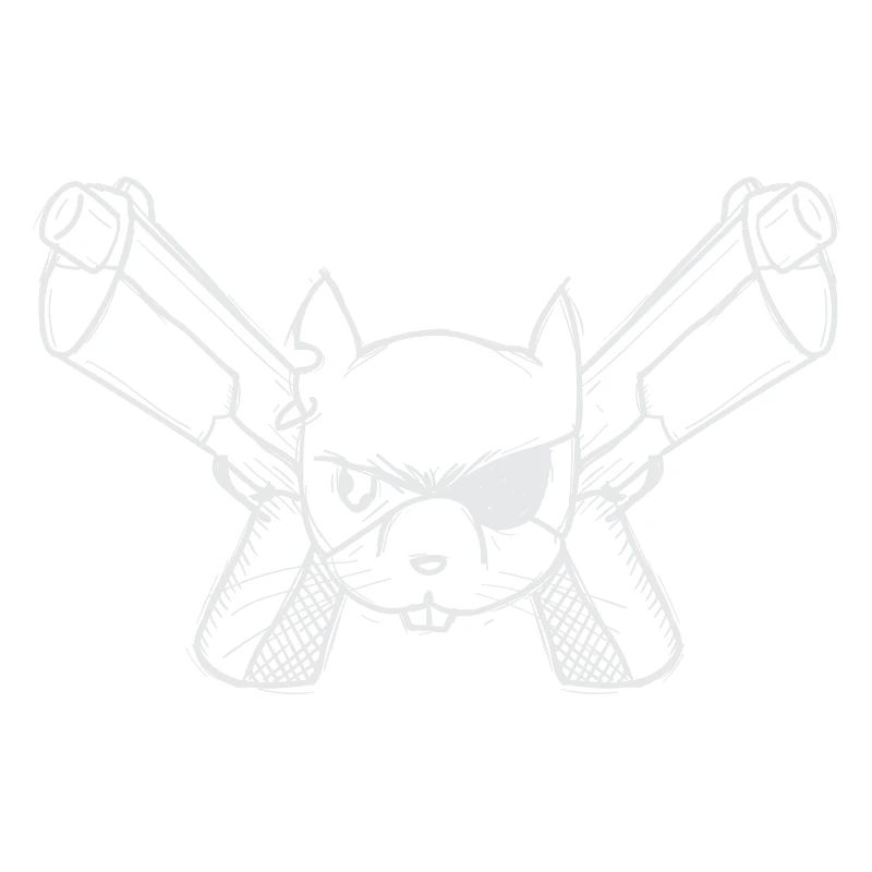 Eichhörnchen mit einer Waffe