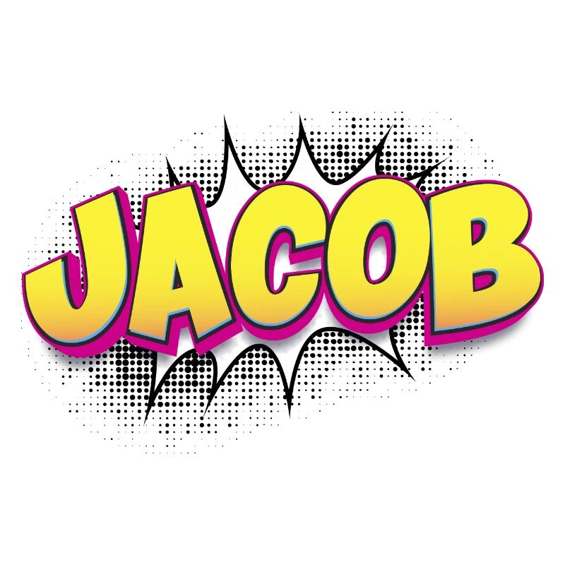Jacob Custom Name Comic Book Style Pop Art, Jacob