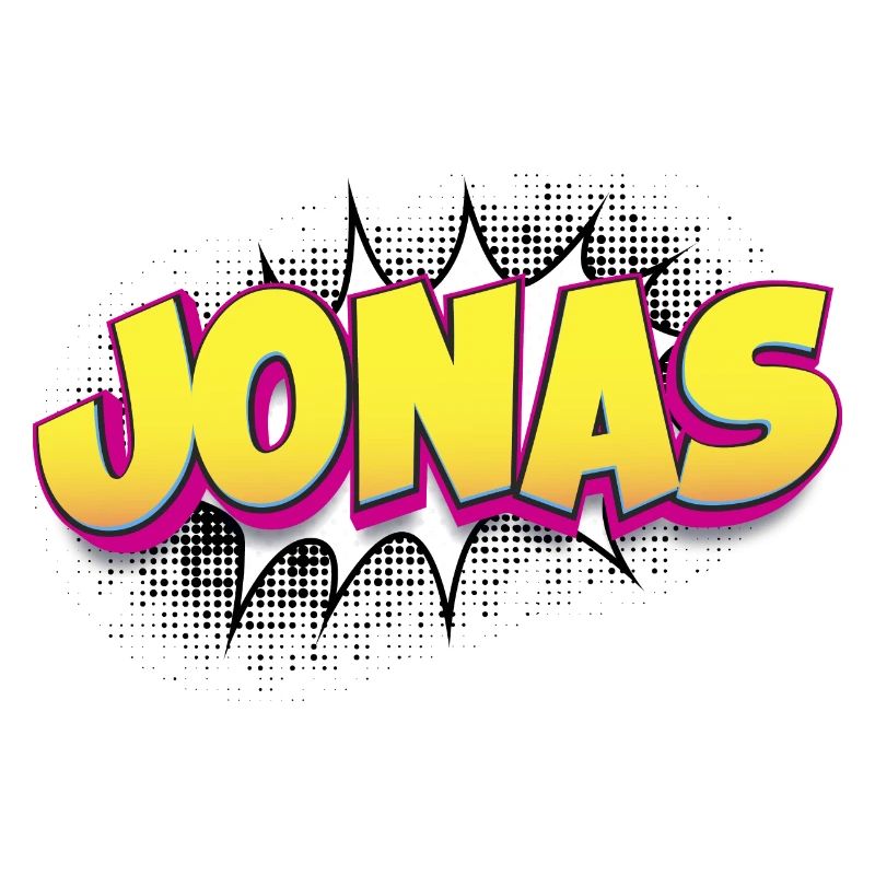 Jonas Benutzerdefinierter Name Comic-Stil Pop-Art, Jonas