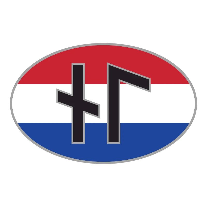 NL (Nederland) Runen-Ländercode-Aufkleber