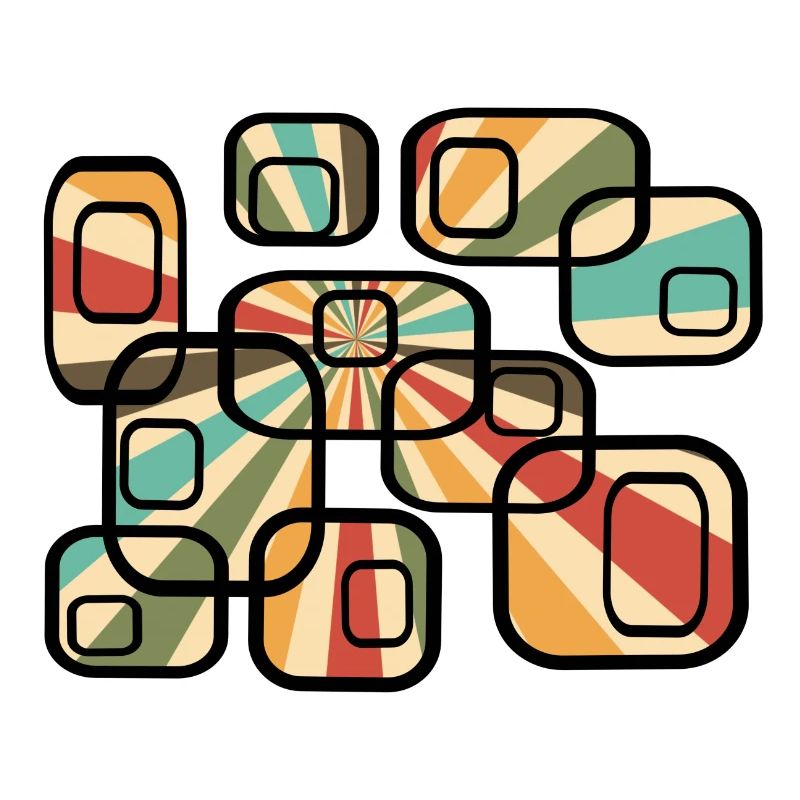 70s wallpaper pattern cuboid retro pattern