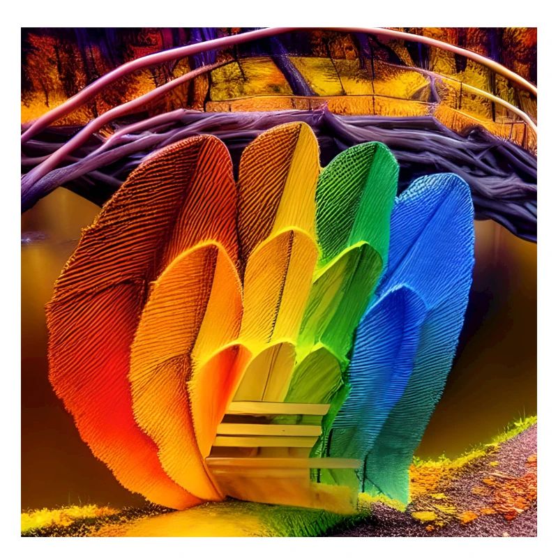 rainbow in autumn
