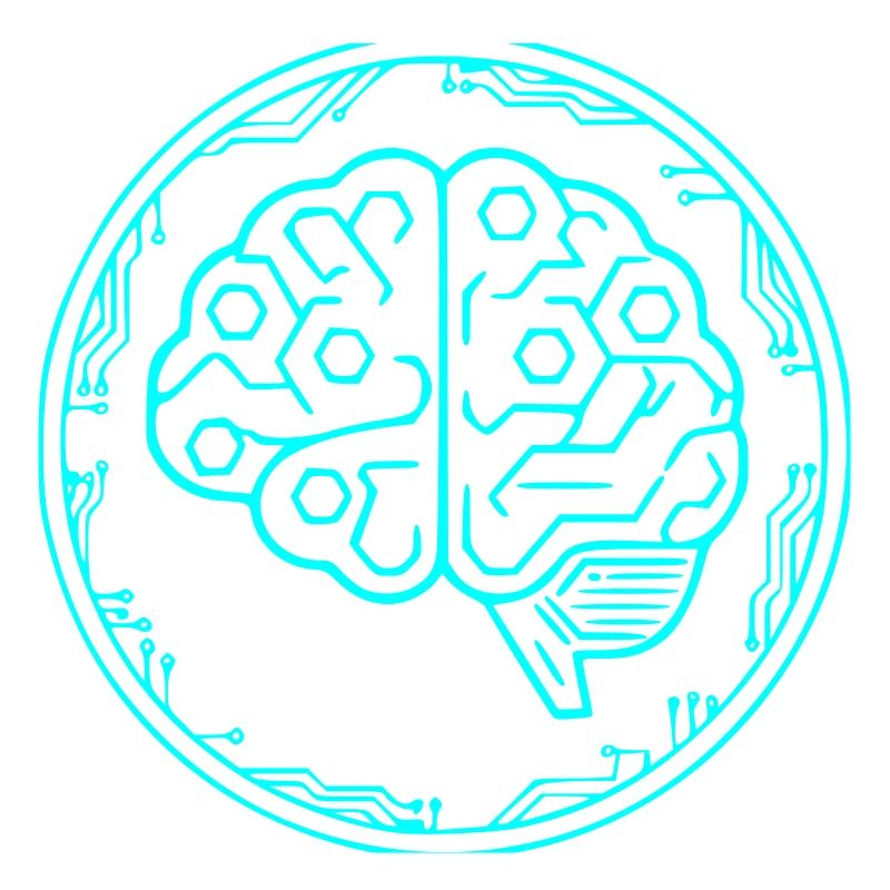 Cyber Brain AI Tech Circuit Vector