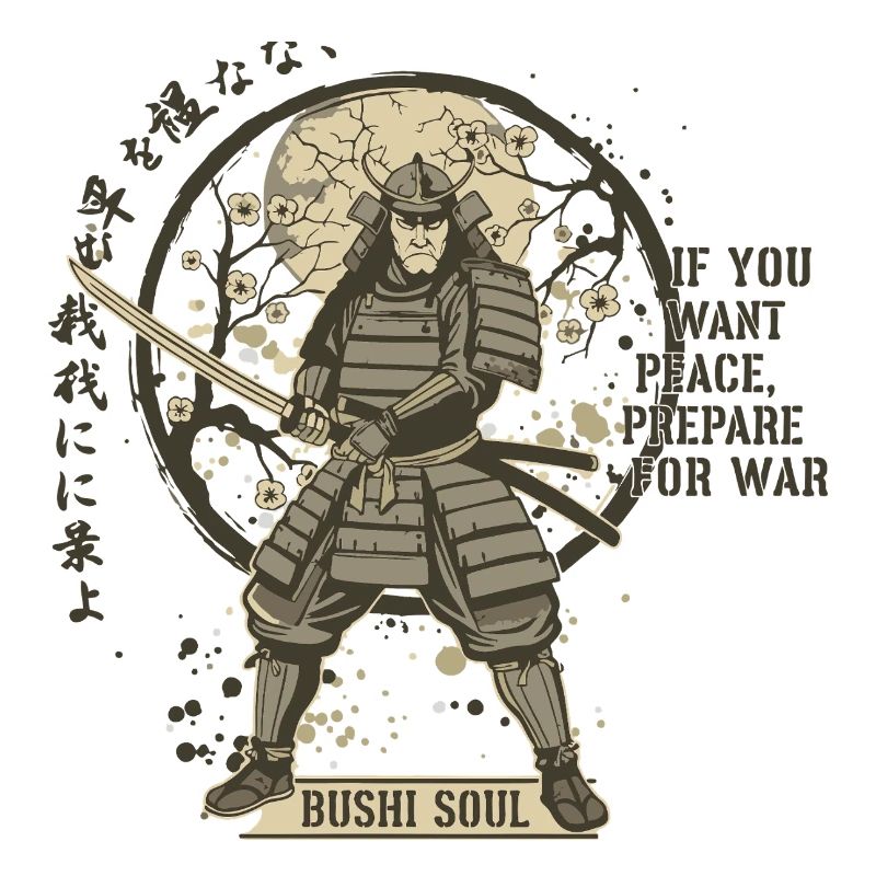 Bushi Seele Samurai in Blüten
