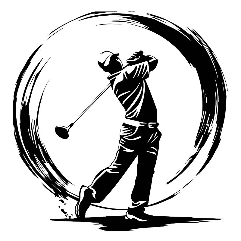 Golfer Man Silhouette