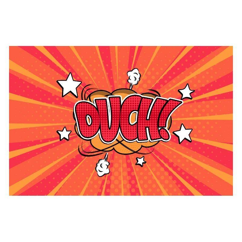 Ouch! Comic Style Bubble Graffiti Lettering