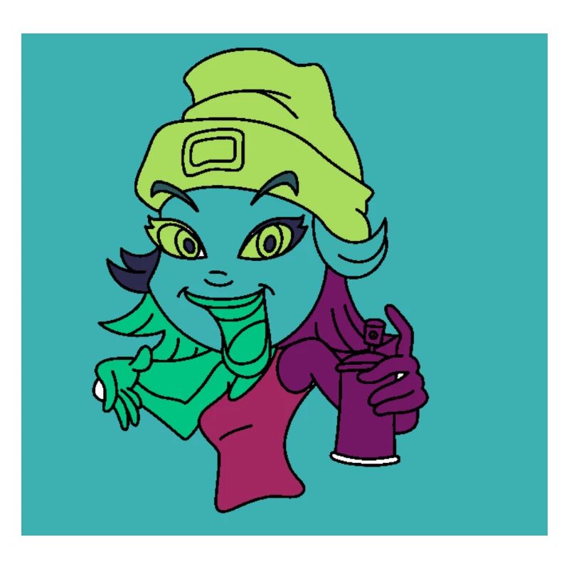 Neon Graffiti Mascot