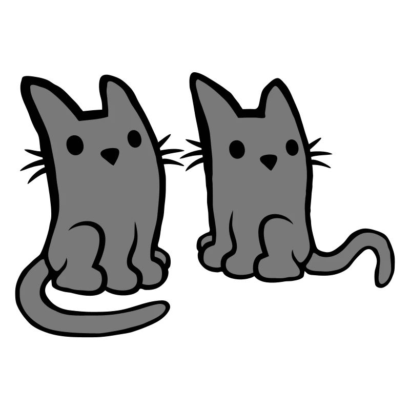 2 Katzen Freunde Team