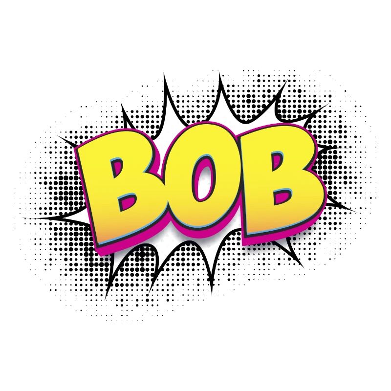 Bob Benutzerdefinierter Name Comic-Stil Pop-Art, Bob