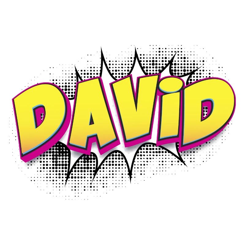 David Benutzerdefinierter Name Comic-Stil Pop-Art, David