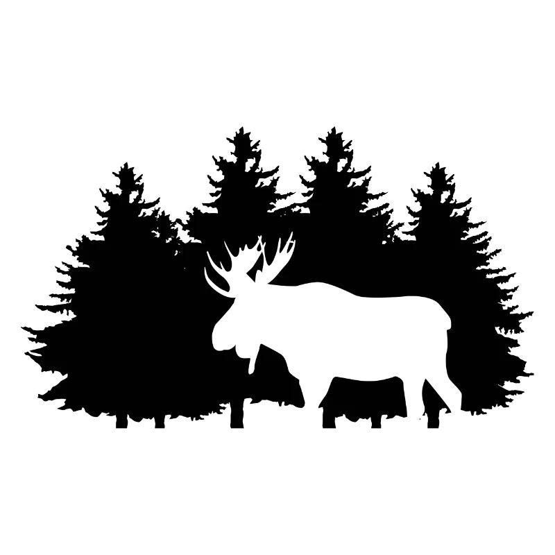 Élan en forêt