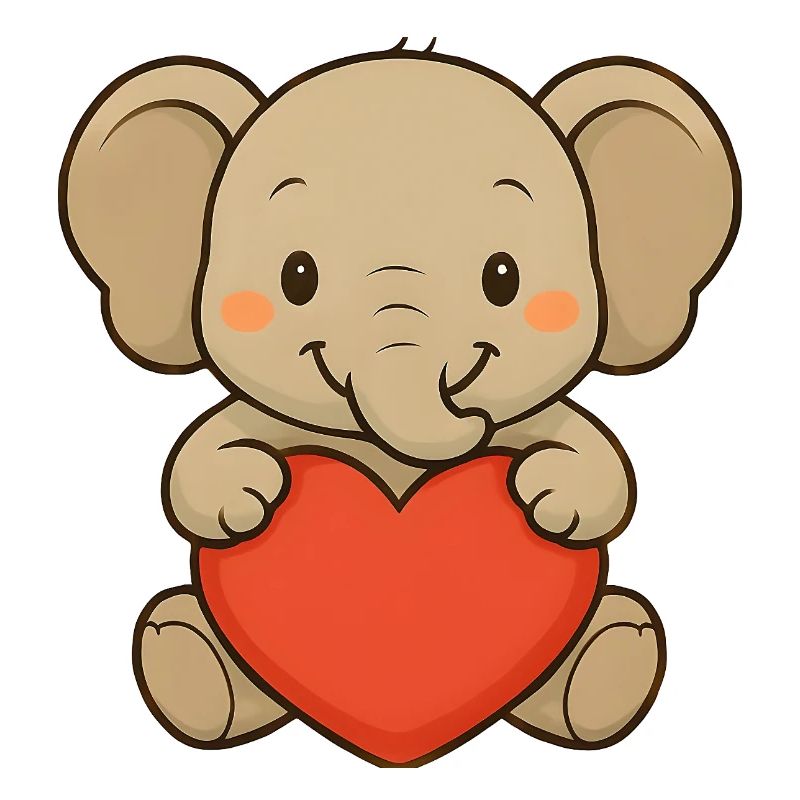 Elephant with heart