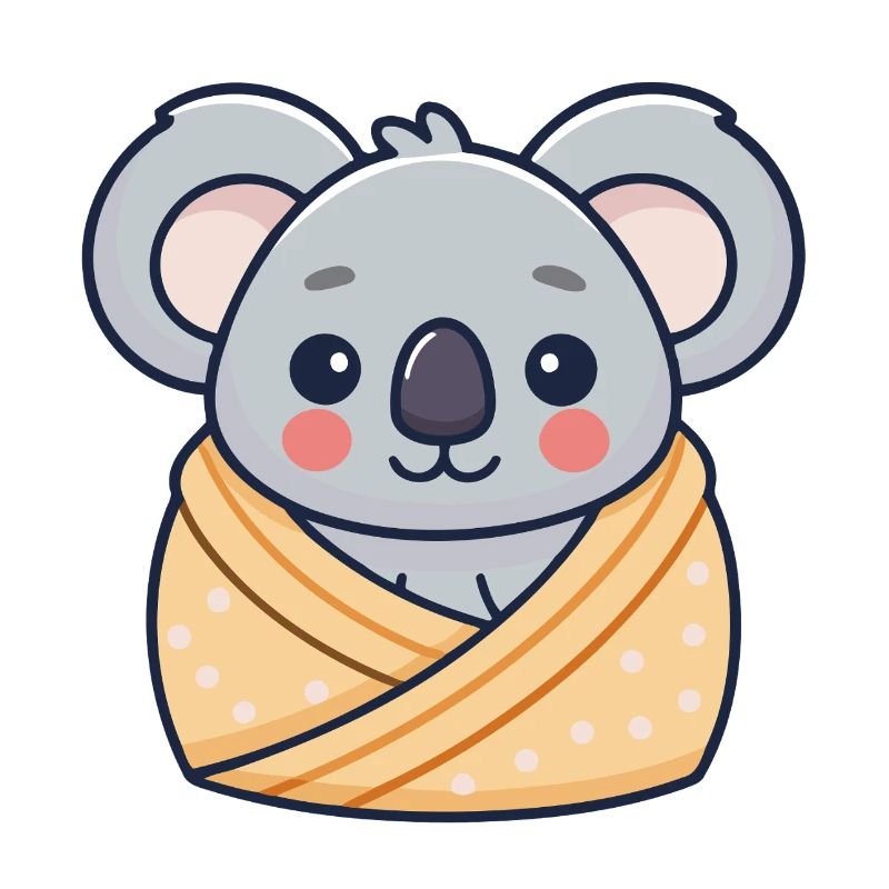 Koala cocon douillet pastel