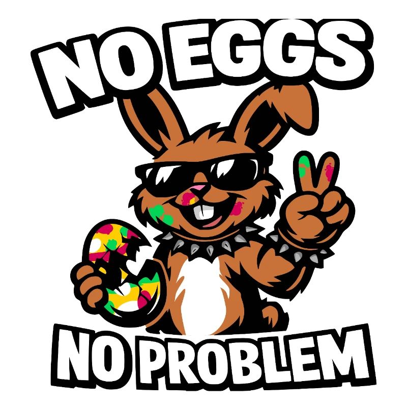 Funny Easter Bunny – No Eggs No Problem