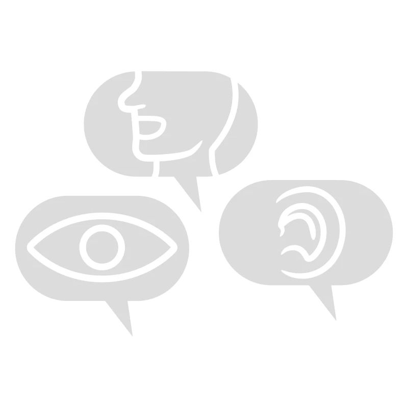 Hear See Speak Speech bubbles