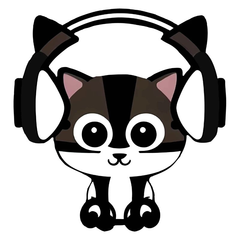 Melodische Samtpfote: Katze mit Headset