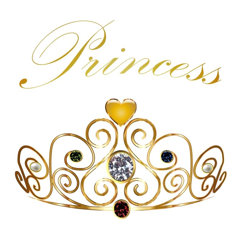 Princess Queen Gold Crown Tiara Gems Beads