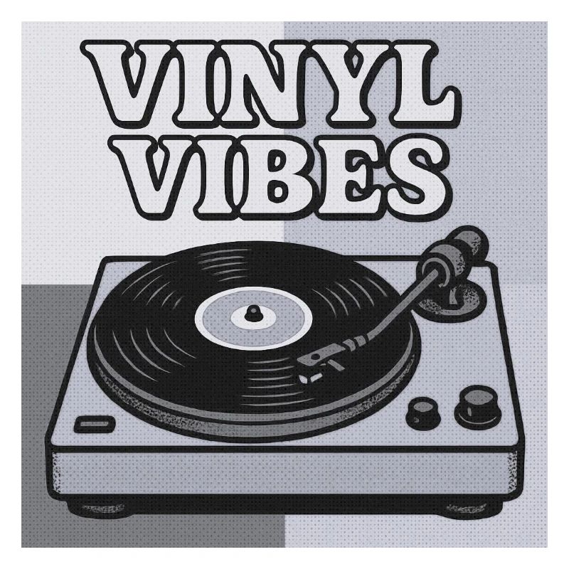 Vinyl Vibes Retro Turntable Design